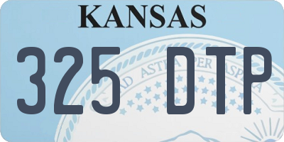 KS license plate 325DTP