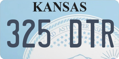 KS license plate 325DTR