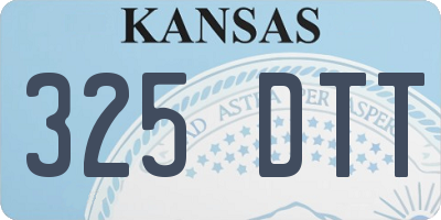 KS license plate 325DTT