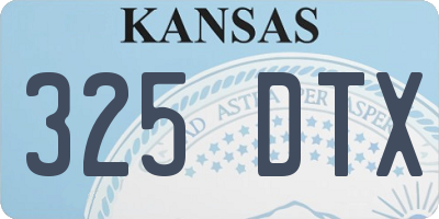 KS license plate 325DTX