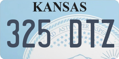 KS license plate 325DTZ