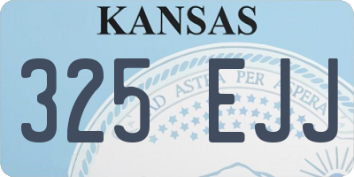 KS license plate 325EJJ