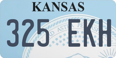 KS license plate 325EKH