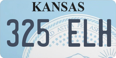 KS license plate 325ELH