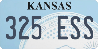 KS license plate 325ESS