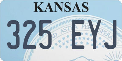 KS license plate 325EYJ