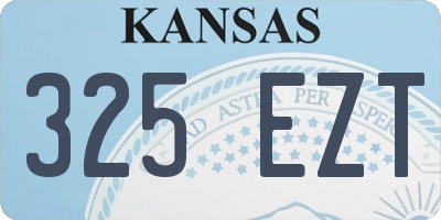 KS license plate 325EZT