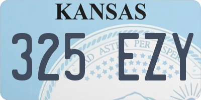 KS license plate 325EZY