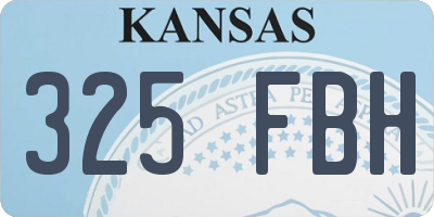 KS license plate 325FBH