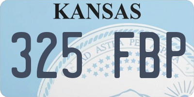 KS license plate 325FBP