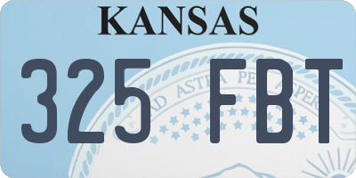 KS license plate 325FBT