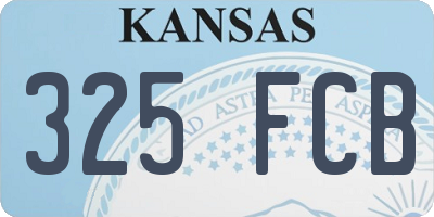 KS license plate 325FCB