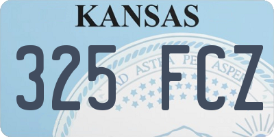 KS license plate 325FCZ
