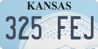 KS license plate 325FEJ