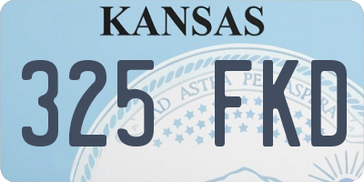 KS license plate 325FKD