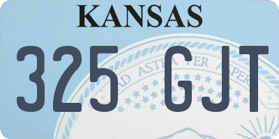 KS license plate 325GJT