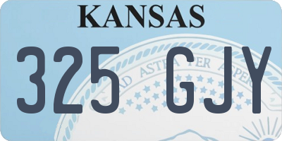 KS license plate 325GJY