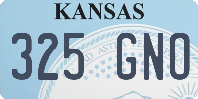 KS license plate 325GNO