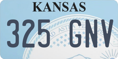 KS license plate 325GNV