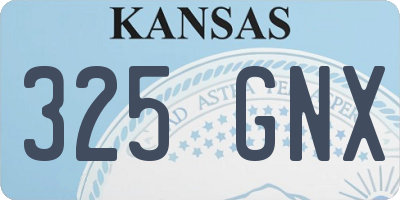 KS license plate 325GNX