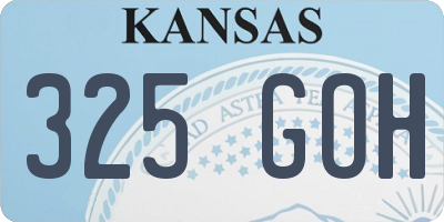 KS license plate 325GOH