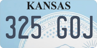 KS license plate 325GOJ