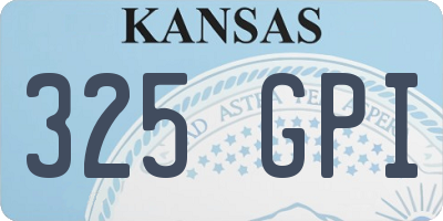 KS license plate 325GPI