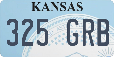 KS license plate 325GRB