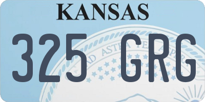 KS license plate 325GRG