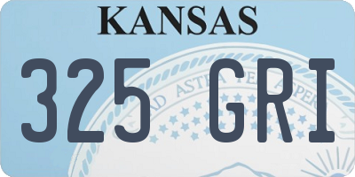 KS license plate 325GRI