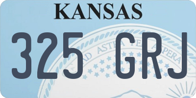KS license plate 325GRJ