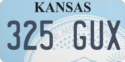 KS license plate 325GUX