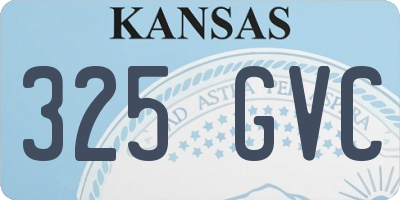 KS license plate 325GVC