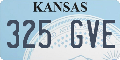 KS license plate 325GVE