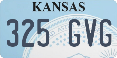 KS license plate 325GVG