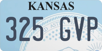 KS license plate 325GVP