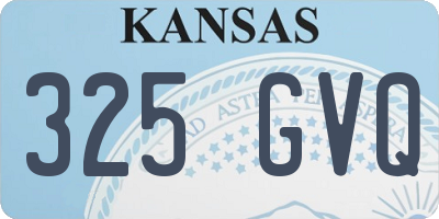 KS license plate 325GVQ