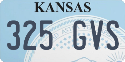 KS license plate 325GVS