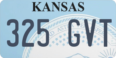 KS license plate 325GVT