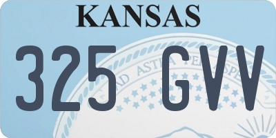KS license plate 325GVV