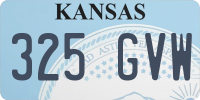 KS license plate 325GVW