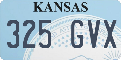 KS license plate 325GVX