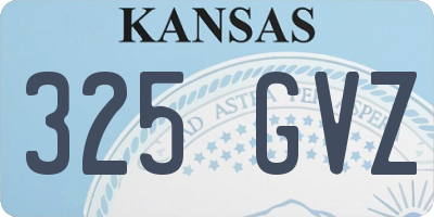 KS license plate 325GVZ