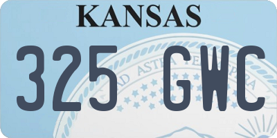 KS license plate 325GWC