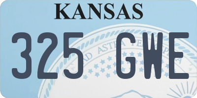 KS license plate 325GWE