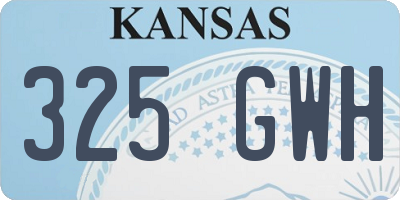 KS license plate 325GWH