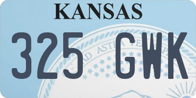 KS license plate 325GWK