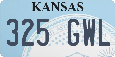 KS license plate 325GWL