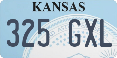 KS license plate 325GXL