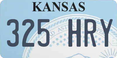KS license plate 325HRY
